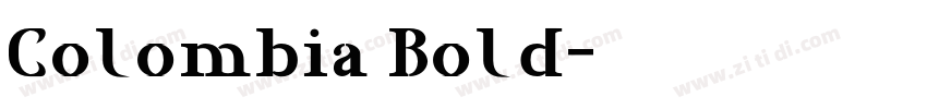 Colombia Bold字体转换